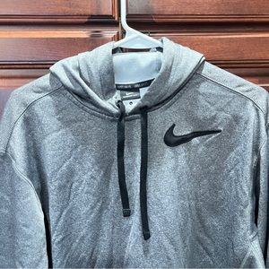 Nike, Therma-Fit, Gray Hoodie, Size Large